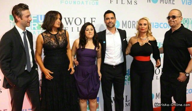 Danny, Mariska, Ice-T, Peter Scanavino, Danny's wife Lilly and Coco at the Joyful Heart Foundation Gala 2015
