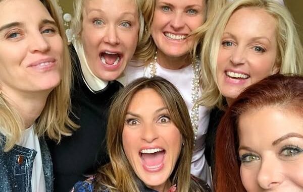Mariska and BFFs Isabel Gillies, Debra Messing, Ali Wentworth - Spring Luncheon