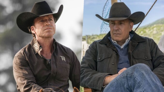 Behind the feud Kevin Costner and Taylor Sheridan on set of Yellowstone
