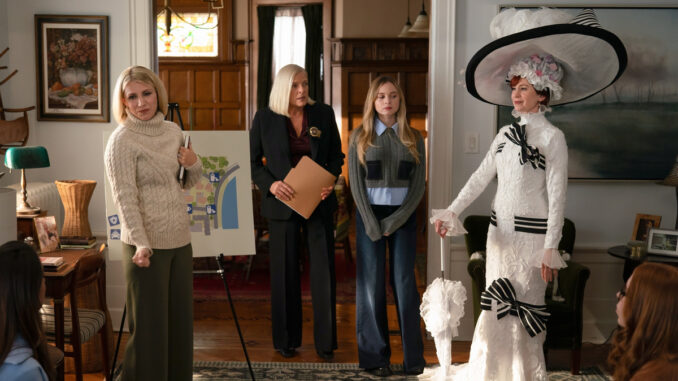 Lead actress Carrie Preston reveals an awkward moment while filming a climactic scene md07