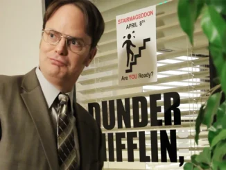 The Office Dunder Mifflin logo Rainn Wilson