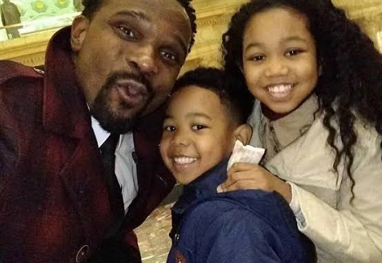 Kellie Hannah and John with Uncle D when he came into DC this week! @dariusmccrary