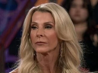 Joan vassos looking mad at the golden bachelorette reunion