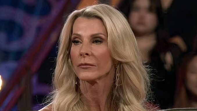 Joan vassos looking mad at the golden bachelorette reunion