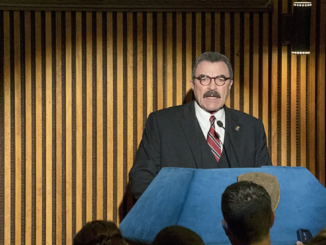 Tom selleck at podium cbs