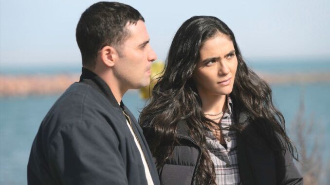 Benjamin levy aguilar as dante torres and arienne mandi as eva imani in chicago pd season 13 episode