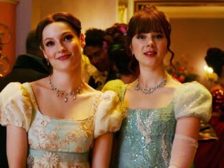 Hannah dodd as francesca kilmartin and claudia jessie as eloise bridgerton in bridgerton season 3 episode